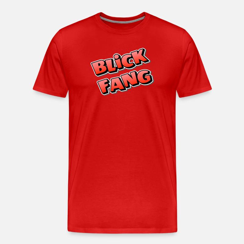 BLICK FANG - Männer Premium Bio T-Shirt - Rot