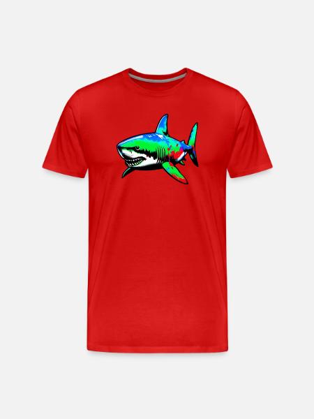 Shark - Men's Premium Organic T-Shirt - red