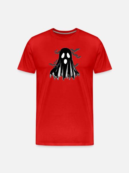 Bettuchgeist, Fledermäuse, closing - Männer Premium Bio T-Shirt - Rot