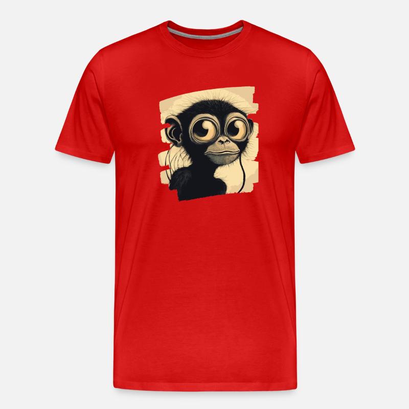Affe - Männer Premium Bio T-Shirt - Rot