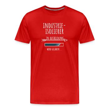 Industrie Isolierer Ausbildung Beruf Geschenk - Männer Premium Bio T-Shirt - Rot - Vorne - Damien (186cm)