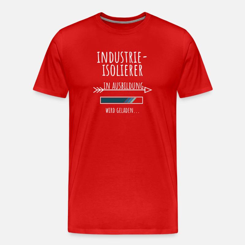 Industrie Isolierer Ausbildung Beruf Geschenk - Männer Premium Bio T-Shirt - Rot