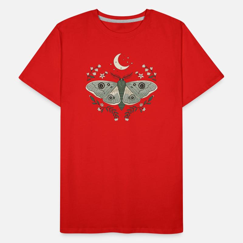 Whimsical Moth Illustration Men's Premium Organic T-Shirt