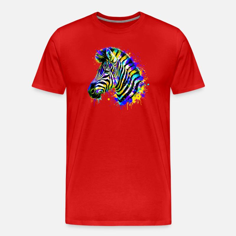 Zebra - Männer Premium Bio T-Shirt - Rot
