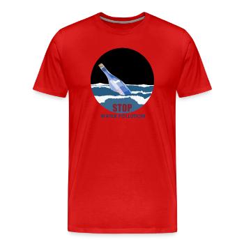 Stop water pollution - Men's Premium Organic T-Shirt - red - Front - Damien (186cm)