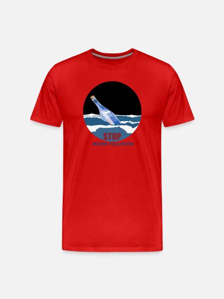 Stop water pollution - Men's Premium Organic T-Shirt - red