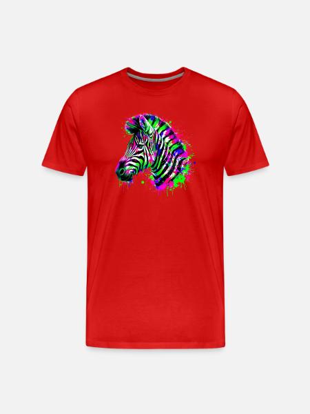 Zebra - Men's Premium Organic T-Shirt - red