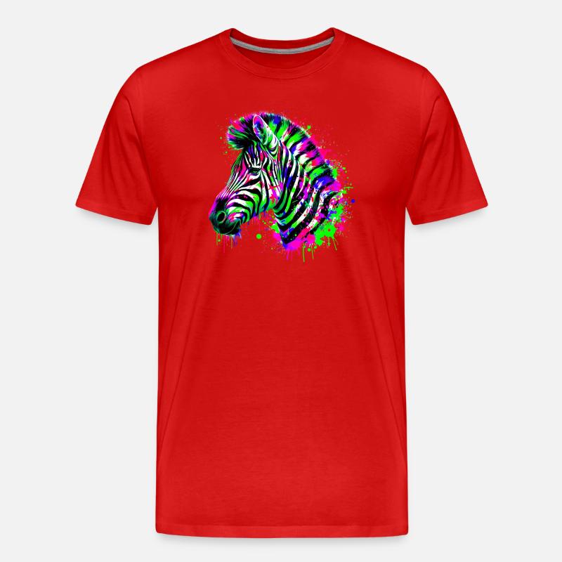 Zebra - Männer Premium Bio T-Shirt - Rot