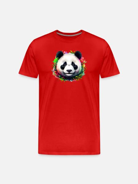 Panda - T-shirt bio Premium Homme - rouge