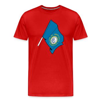South Dakota Flag - Men's Premium Organic T-Shirt - red - Front - Damien (186cm)