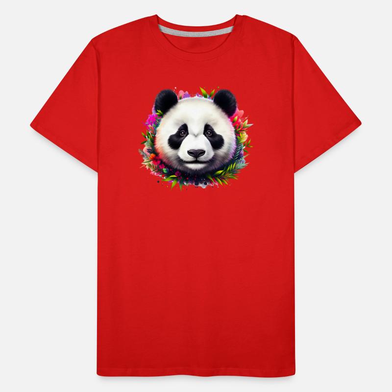 Panda Männer Premium Bio T-Shirt