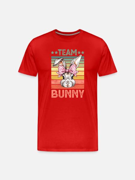 Rabbit Rabbit - Men's Premium Organic T-Shirt - red