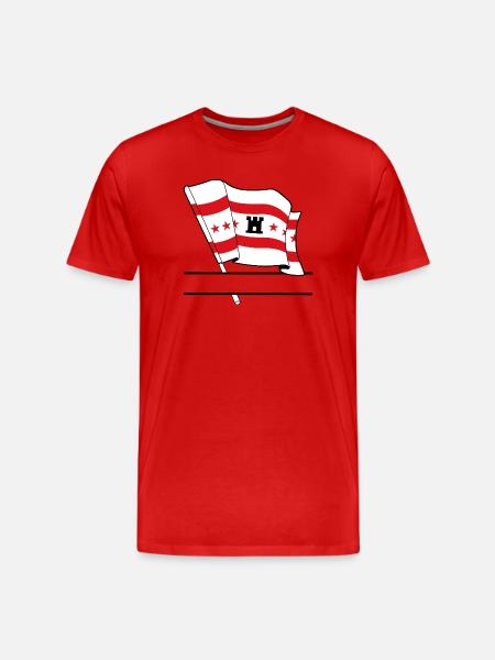 Flag Drenthe text banner - Men's Premium Organic T-Shirt - red