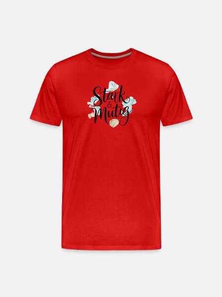 Stark und mutig Affirmations-Design - Männer Premium Bio T-Shirt - Rot
