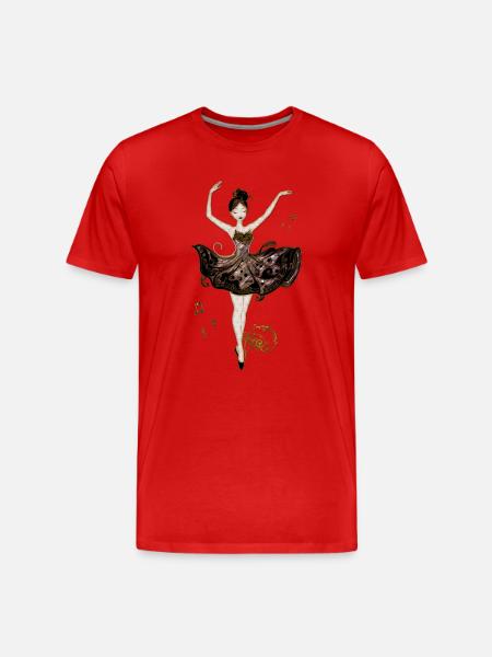 La danseuse des sons, - T-shirt bio Premium Homme - rouge