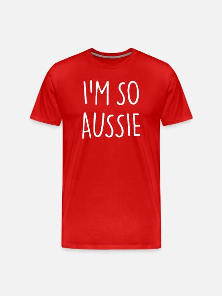 I'M SO AUSSIE Australia - Men's Premium Organic T-Shirt - red