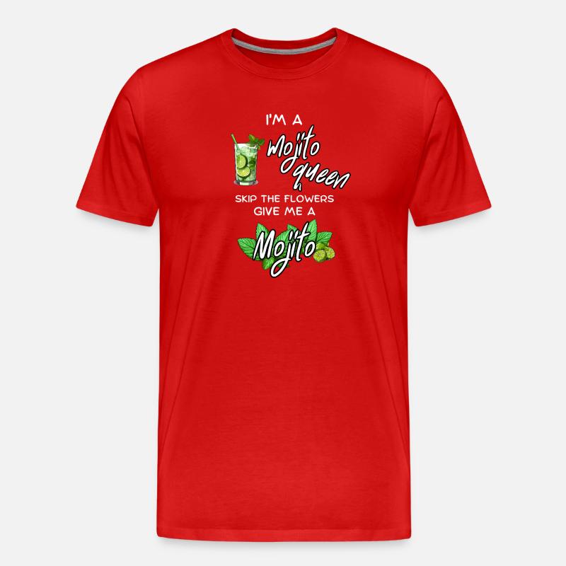 Mojito-Königin - Männer Premium Bio T-Shirt - Rot