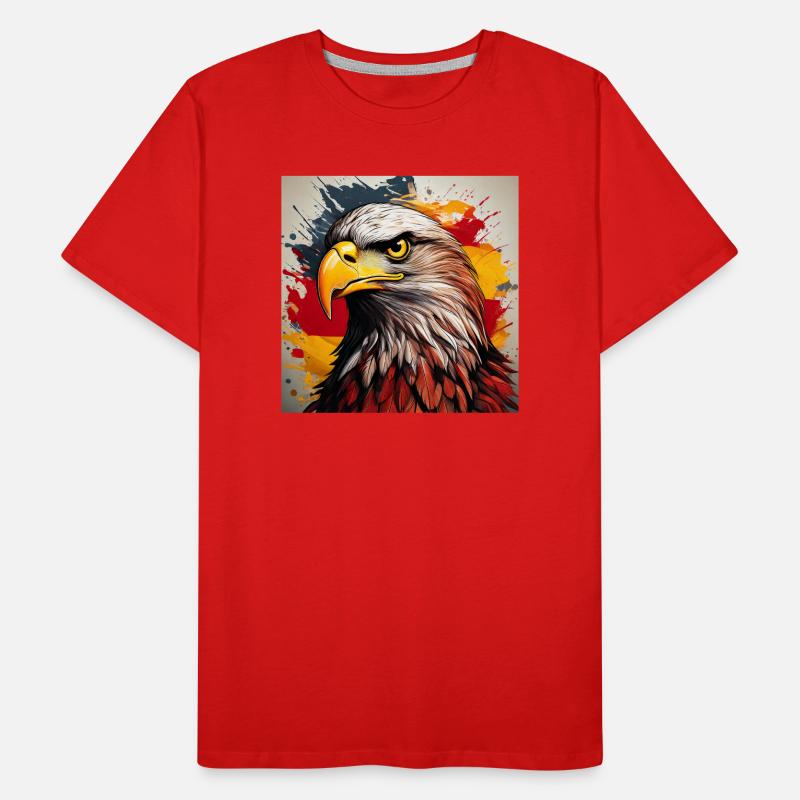 Eagle Head Art Spray Explosion Men's Premium Organic T-Shirt