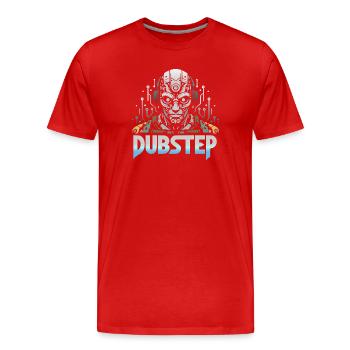 Dubstep Cyborg - Men's Premium Organic T-Shirt - red - Front - Damien (186cm)