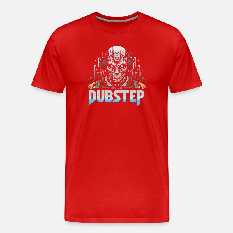 Dubstep Cyborg - Men's Premium Organic T-Shirt - red