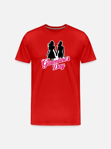 Galentine's Day 2026 Mädchen - Männer Premium Bio T-Shirt - Rot