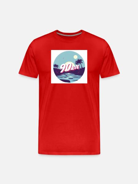 90's Summer - Men's Premium Organic T-Shirt - red
