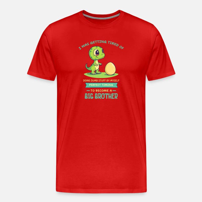 Grumpy Fussy Fetter Text Logo - Männer Premium Bio T-Shirt - Rot