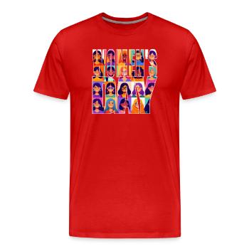 Frauentag - Männer Premium Bio T-Shirt - Rot - Vorne - Damien (186cm)