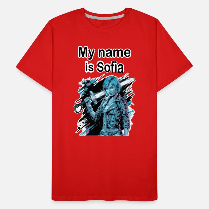 My name is Sofia 2026 Men's Premium Organic T-Shirt
