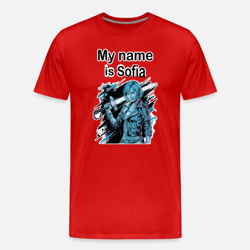 My name is Sofia 2026 - T-shirt bio Premium Homme - rouge