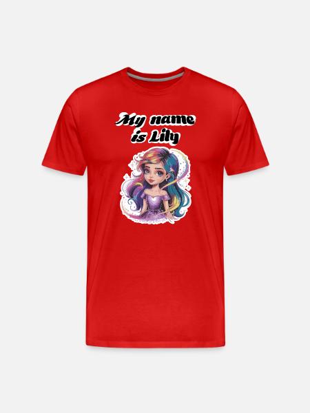 My name is Lily 2026 - T-shirt bio Premium Homme - rouge
