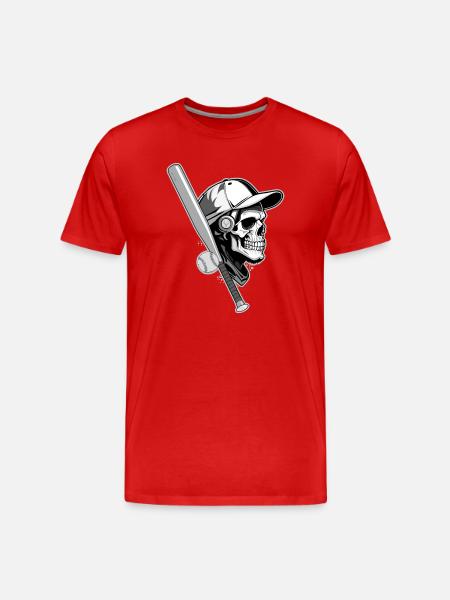 BASEBALL-HACKFLEISCH - Männer Premium Bio T-Shirt - Rot