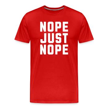 Non, juste non - T-shirt bio Premium Homme - rouge - Devant - Damien (186cm)