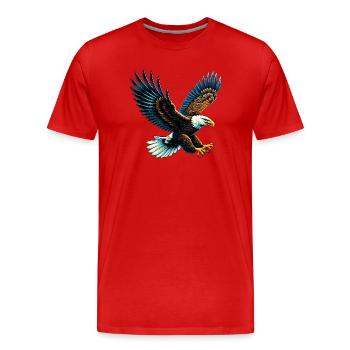 Aigle - T-shirt bio Premium Homme - rouge - Devant - Damien (186cm)