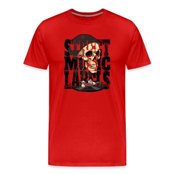 Musique de rue - T-shirt bio Premium Homme - rouge - Devant - Damien (186cm)