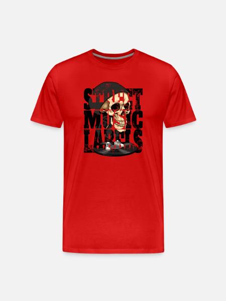 Street Music - Men's Premium Organic T-Shirt - red