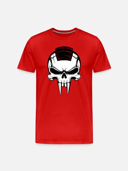 Crâne de vampire - T-shirt bio Premium Homme - rouge