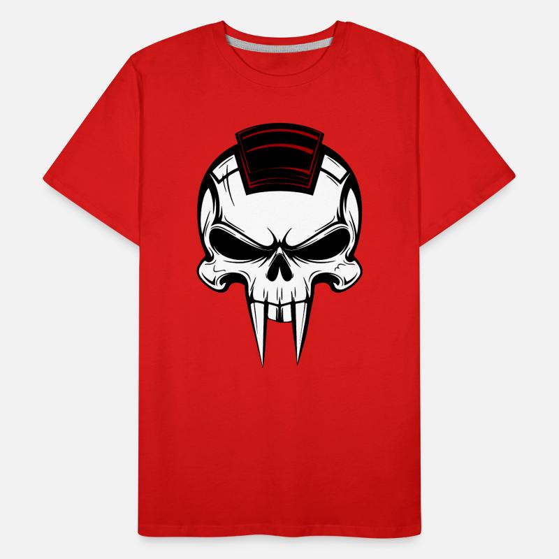 Vampirschädel Männer Premium Bio T-Shirt