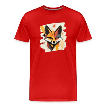 Fuchs - Männer Premium Bio T-Shirt - Rot - Vorne - Damien (186cm)