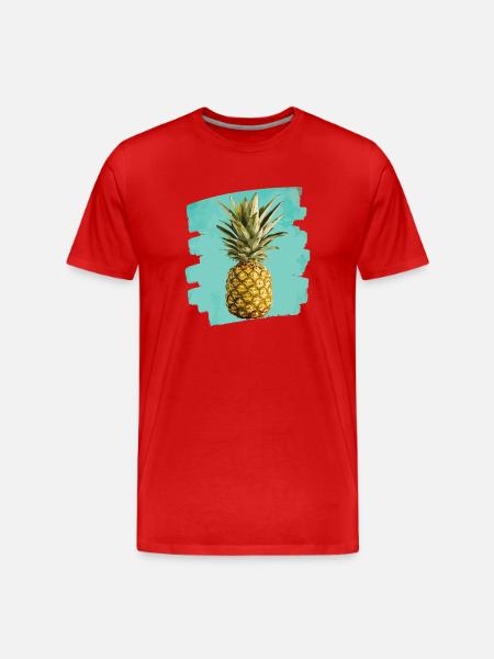 Pineapple - Men's Premium Organic T-Shirt - red