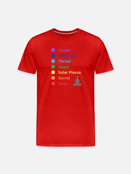 Chakra - Männer Premium Bio T-Shirt - Rot