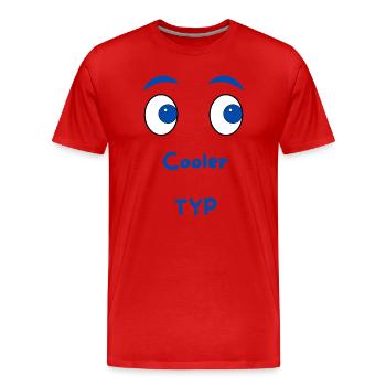 Cooler Typ - Männer Premium Bio T-Shirt - Rot - Vorne - Damien (186cm)