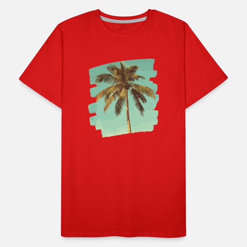 Palm Tree Retro Men's Premium Organic T-Shirt