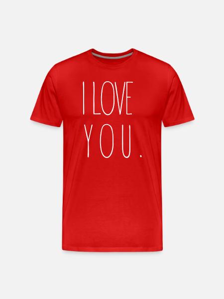 I Love You - Men's Premium Organic T-Shirt - red