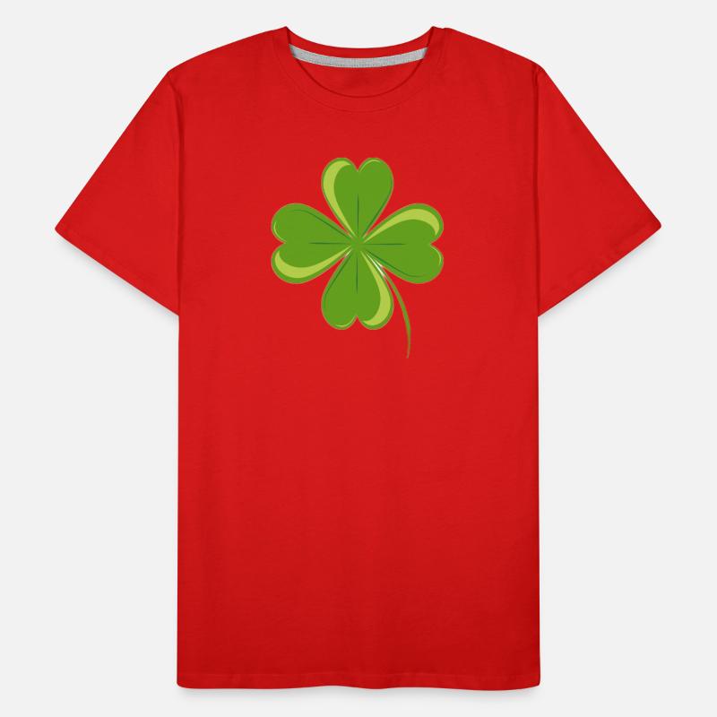 Trèfle à 4 feuilles. T-shirt bio Premium Homme