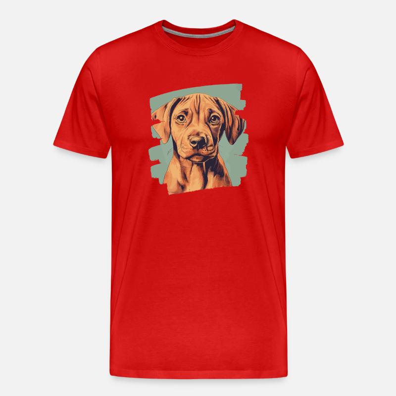 Rhodesian Ridgeback - Männer Premium Bio T-Shirt - Rot