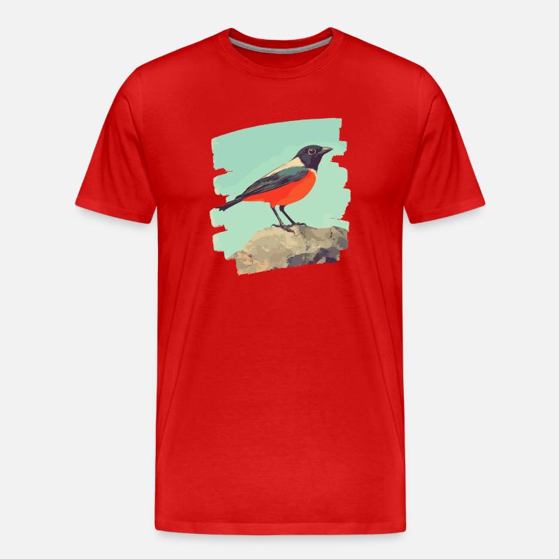 Kanarienvogel - Männer Premium Bio T-Shirt - Rot