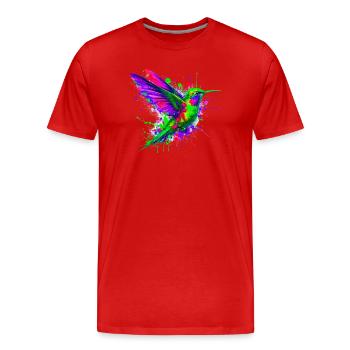 Colibri - T-shirt bio Premium Homme - rouge - Devant - Damien (186cm)