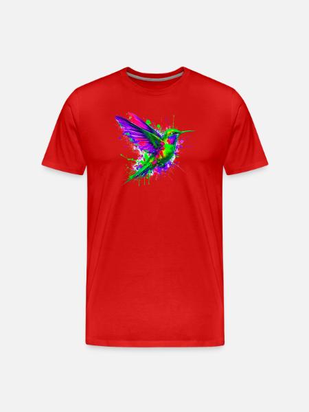 Hummingbird - Men's Premium Organic T-Shirt - red