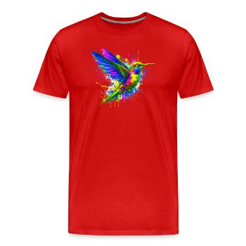 Colibri - T-shirt bio Premium Homme - rouge - Devant - Damien (186cm)